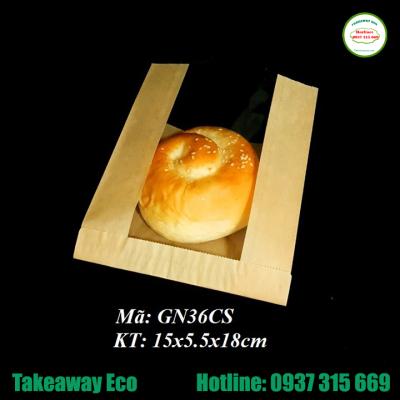 Túi đựng bánh Hamburger có cửa sổ
