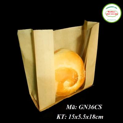 Túi đựng bánh Hamburger có cửa sổ